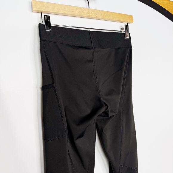 Adidas Womens Small S Black AeroReady Logo Leggings with Side Pocket Athletic - Picture 7 of 8